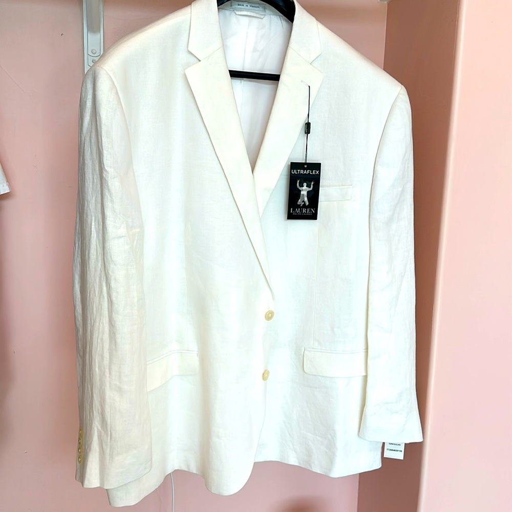 Lauren Ralph Lauren White Linen Blazer